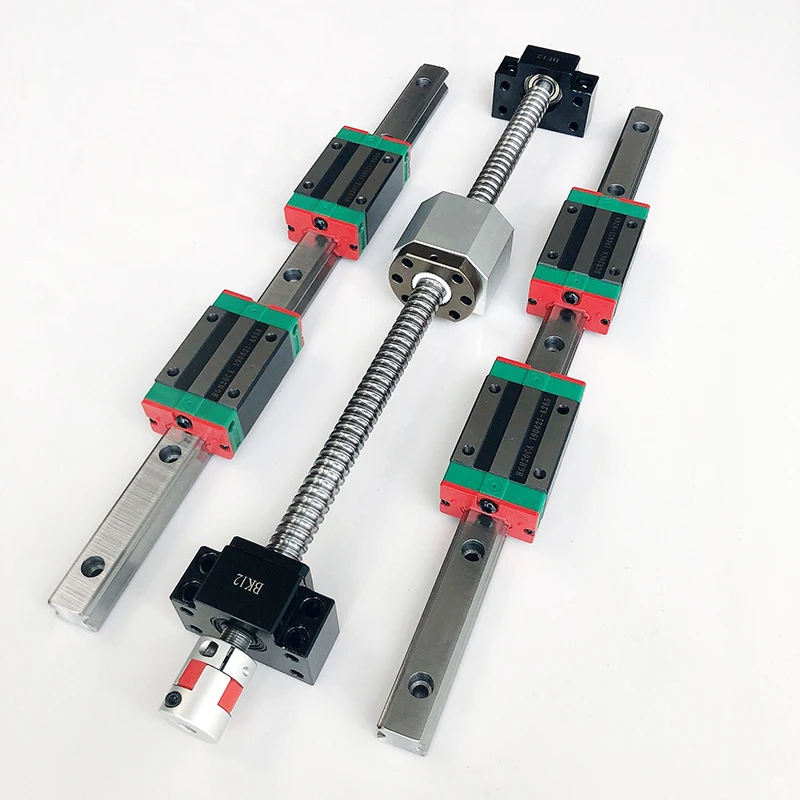 2 set HGR20 HGR15 Linear Guide - огляд і ціна Hgr20 Linear Guide Rail Ballscrew Set