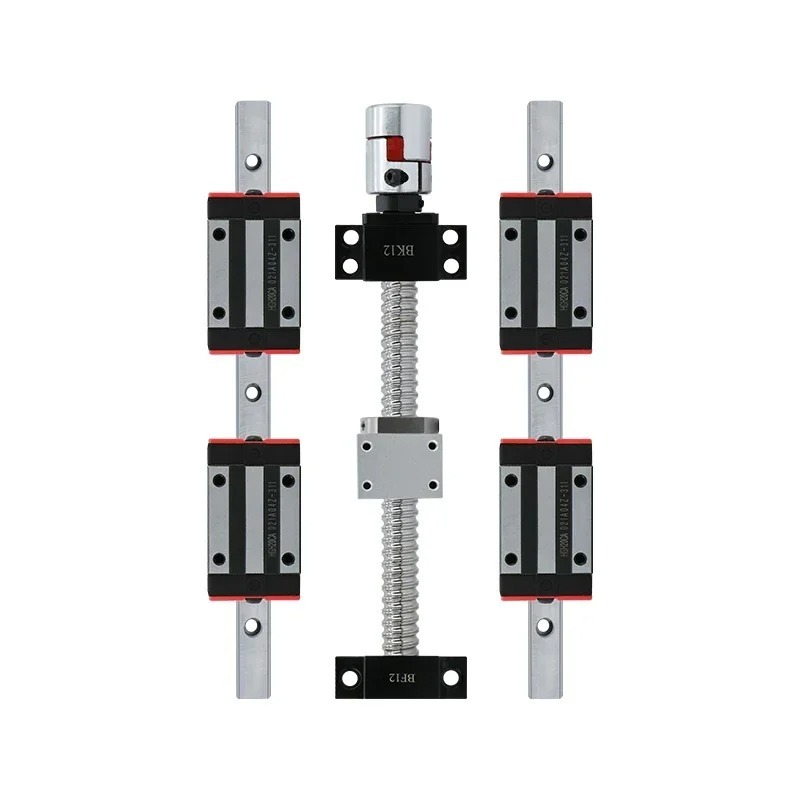 linear rails linear guides 2pc - огляд і ціна Hgr20 Linear Guide Rail Ballscrew Set