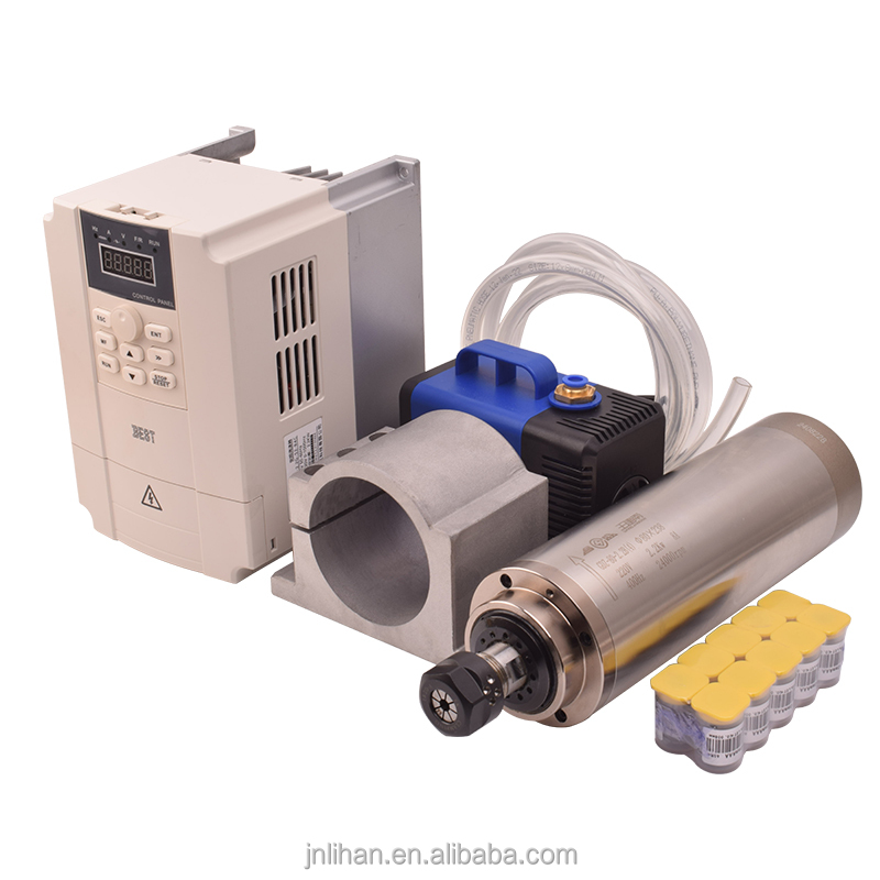 Motor Inverter VFD Kit Cnc Spi - огляд і ціна 2.2Kw Water Cooled Spindle Kit Vfd
